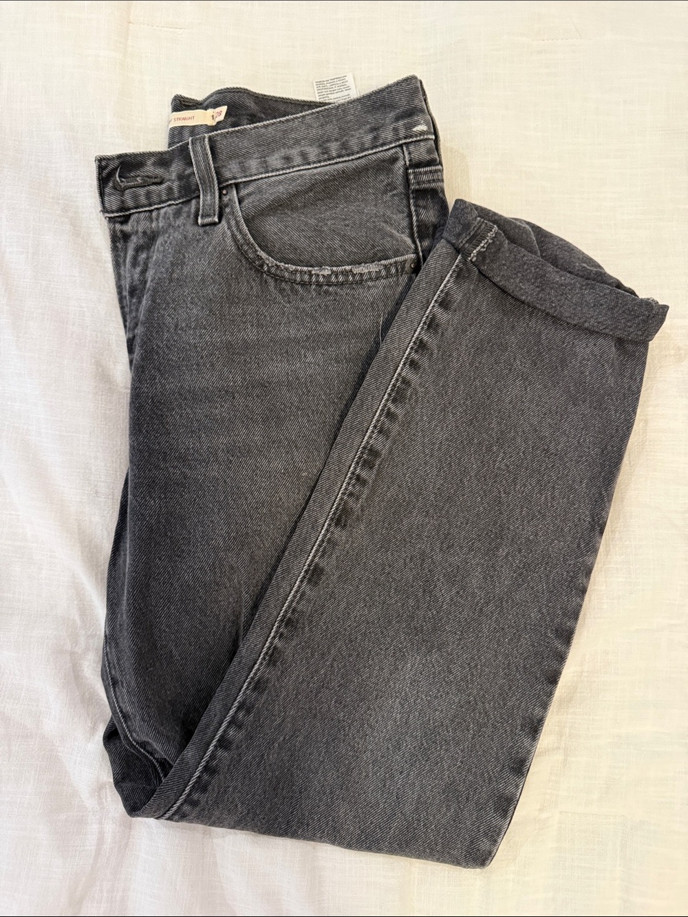 Levi's Straight-Leg Black Denim Jeans
